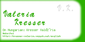 valeria kresser business card